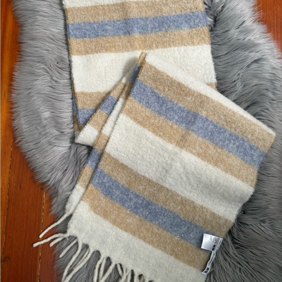 JW Anderson X Uniqlo Brushed Scarf Wool Blend Fringe Long Winter Wrap Blanket - Picture 3 of 4